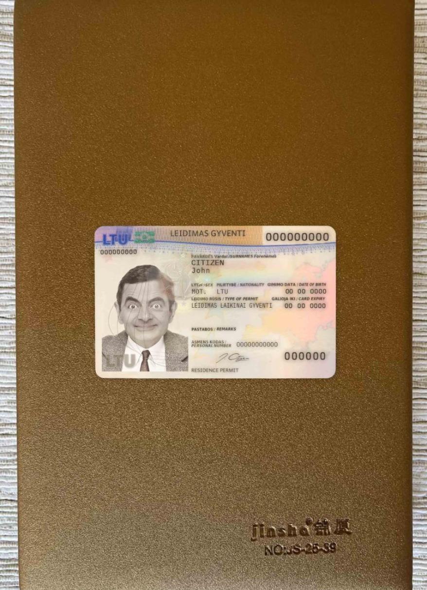 Litauen Wohnsitz Genehmigung Foto-Look Vorderseite Mockup
