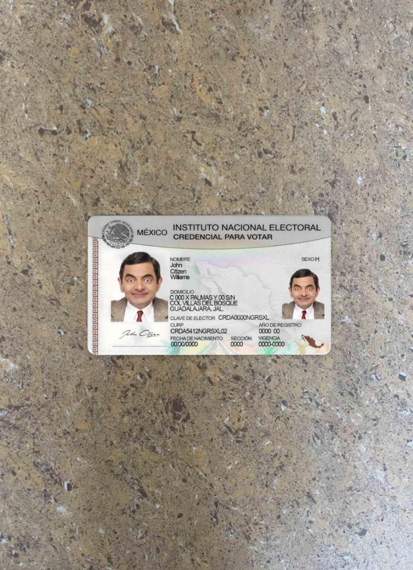 Mexiko instituto nacional electoral Foto-Look Vorderseite Design