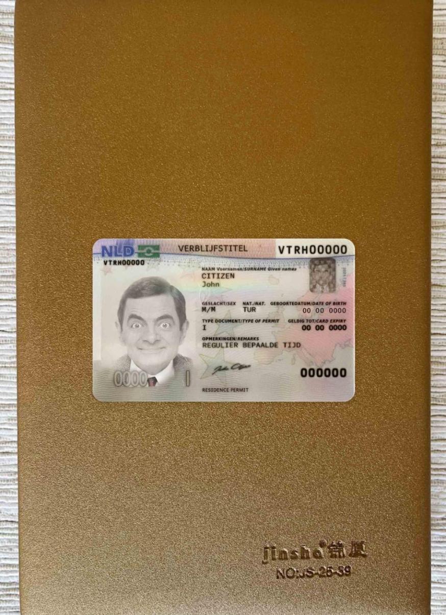 Niederlande Wohnsitz Genehmigung Foto-Look Vorderseite Mockup