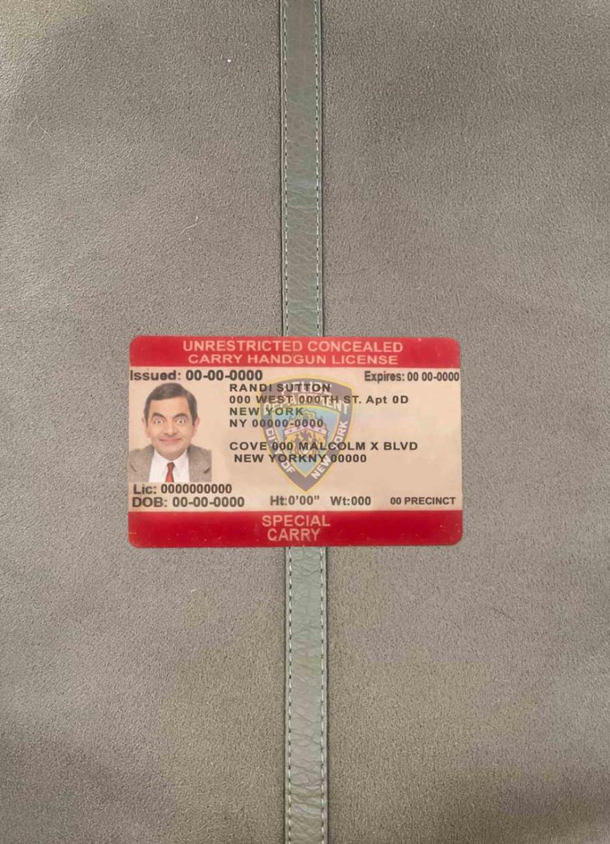 USA Neu York Uneingeschränkt Versteckt Tragen Lizenz Foto-Look Vorderseite Vorlage