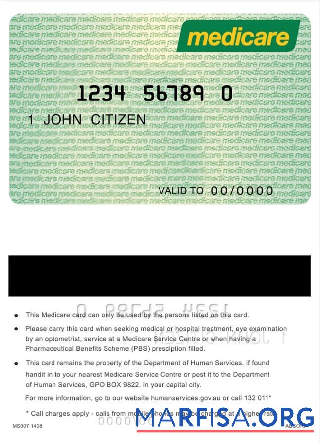 Австралия Medicare Карта предпросмотр