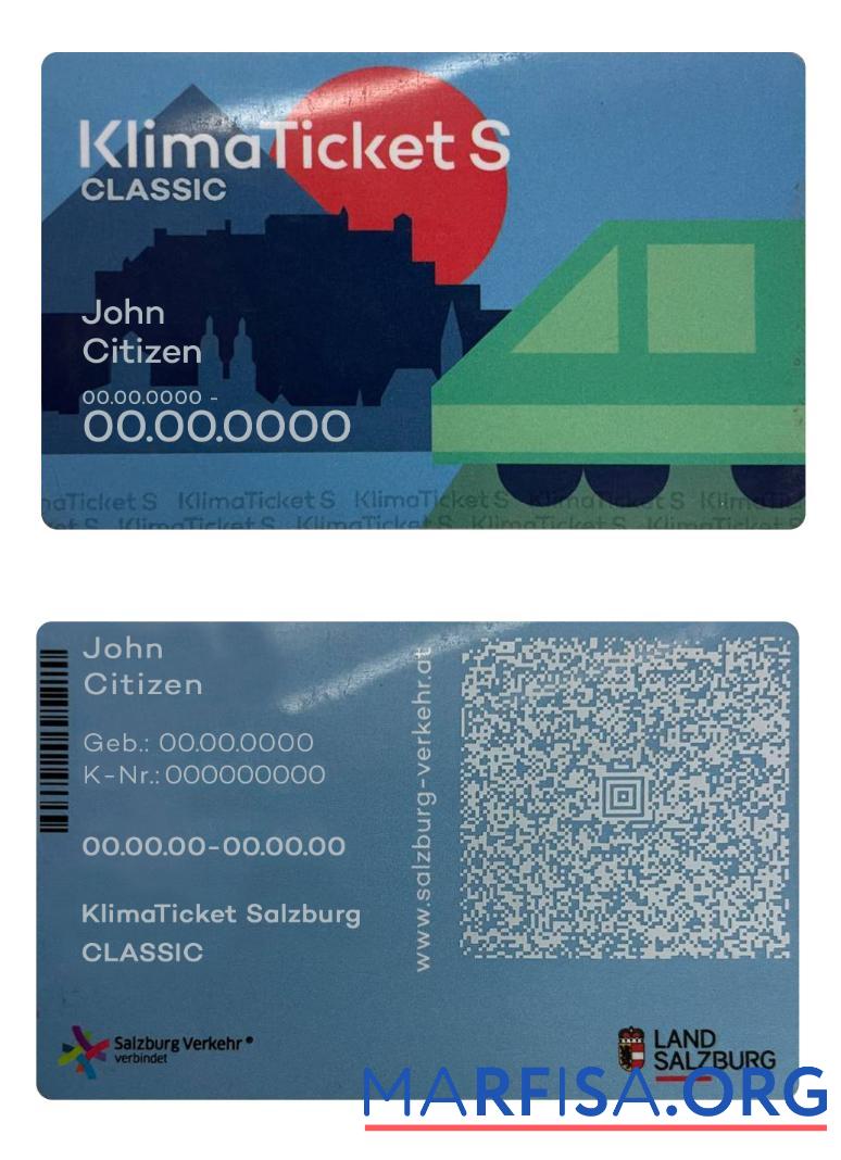 Австрия Klima Ticket S предпросмотр