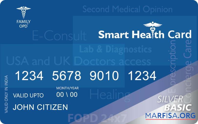 Индия Family OPD smart Здоровье Карта макет