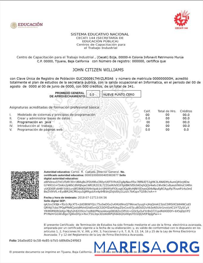 Мексика Sistema educativo nacional макет