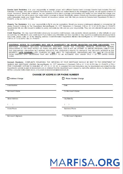 Dänemark Danskebank Bank Hypothek Kontoauszug, 3 pages, 3 scr Vorschau