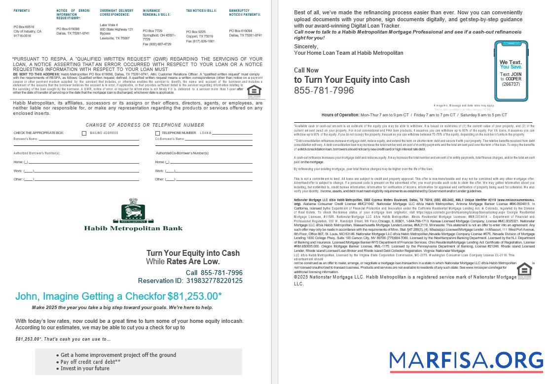 Pakistan Habib Metropolitan Hypothek Darlehen Kontoauszug in Word and PDF Formate , 4 pages 3 4 Mockup