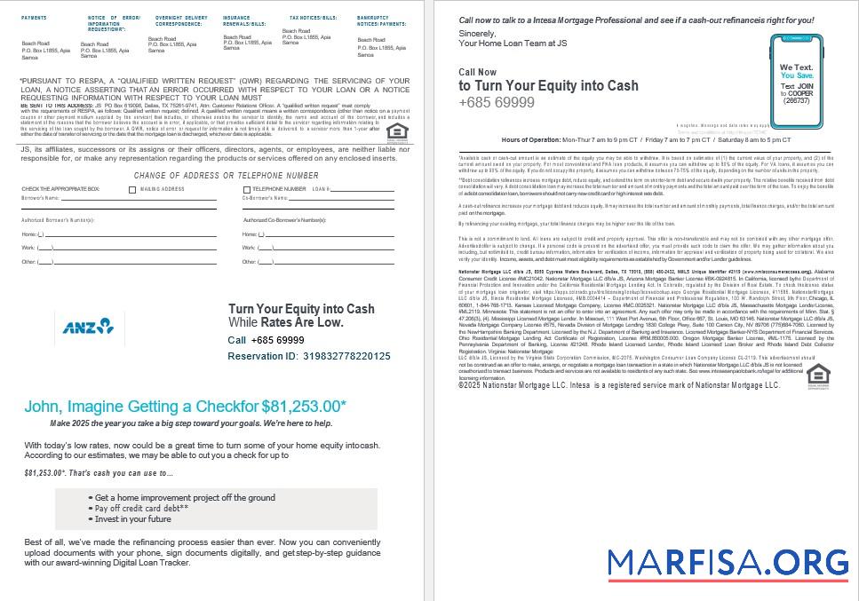Samoa ANZ Bank Bank Hypothek Kontoauszug in Word and PDF Formate 3 4 Design