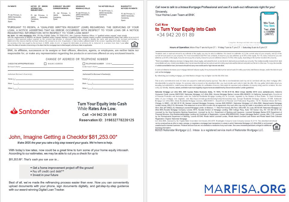 Spanien Santander Bank Hypothek Kontoauszug in Word and PDF Formate 3 4 Probe