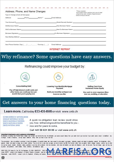 Schweiz Swiss National Bank SNB Hypothek Kontoauszug in Word and PDF Formate, 3 pages 3 Design