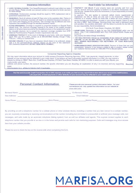USA BB&T Corp. Bank Hypothek Kontoauszug in Word and PDF Formate, 3 pages 3 Mockup