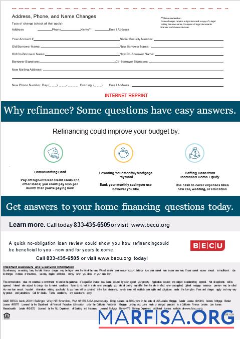 USA BECU Bank Hypothek Kontoauszug in Word and PDF Formate, 3 pages 3 Vorlage