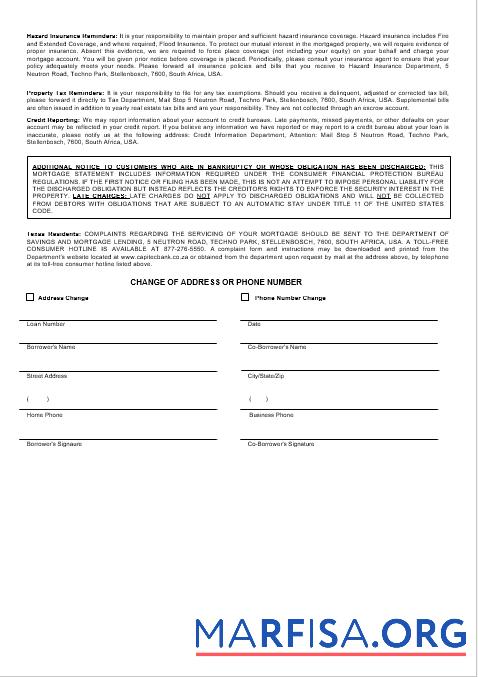 USA Capitec Bank Hypothek Kontoauszug in Word and PDF Formate 3 Design