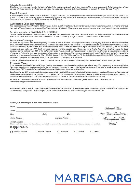 USA Central Darlehen Administration Darlehen Kontoauszug, 3 pages 3 Design