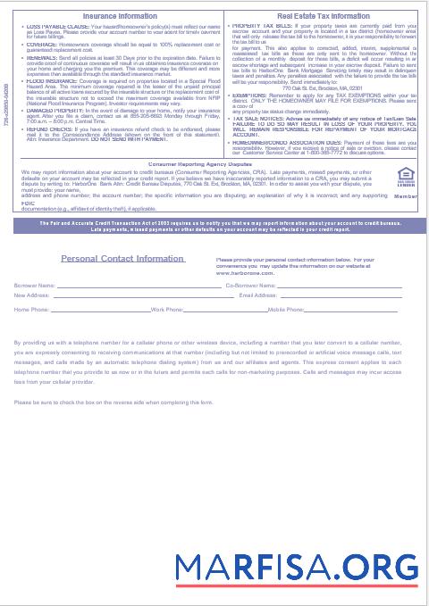 USA HarborOne Bank Hypothek Kontoauszug in Word and PDF Formate, 3 pages 3 Probe