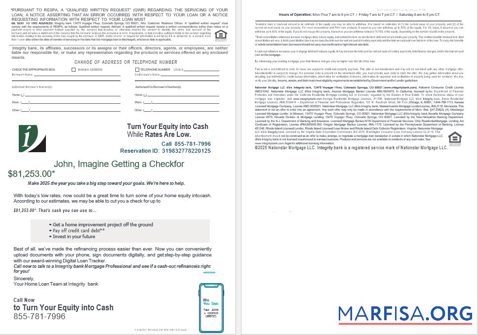 USA Integrity Bank Hypothek Darlehen Kontoauszug in Word and PDF Formate , 4 pages 3 4 Vorlage