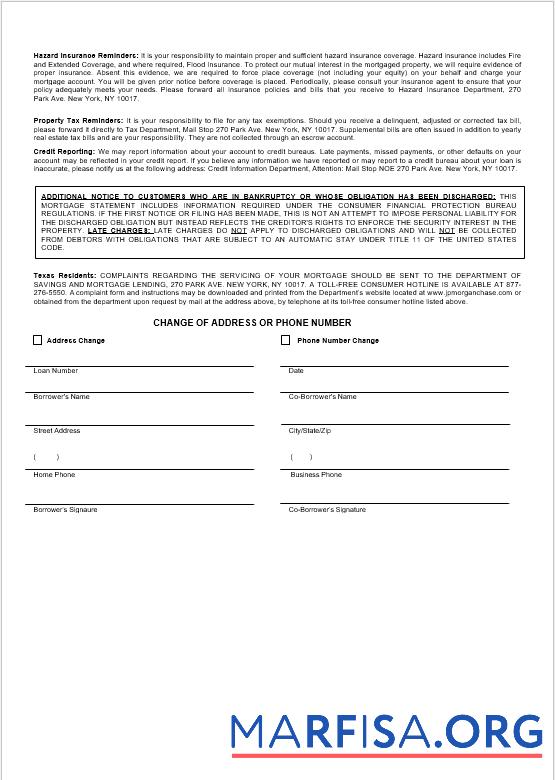 USA JP Morgan Chase Bank Hypothek Kontoauszug in Word and PDF Formate 3 Vorschau