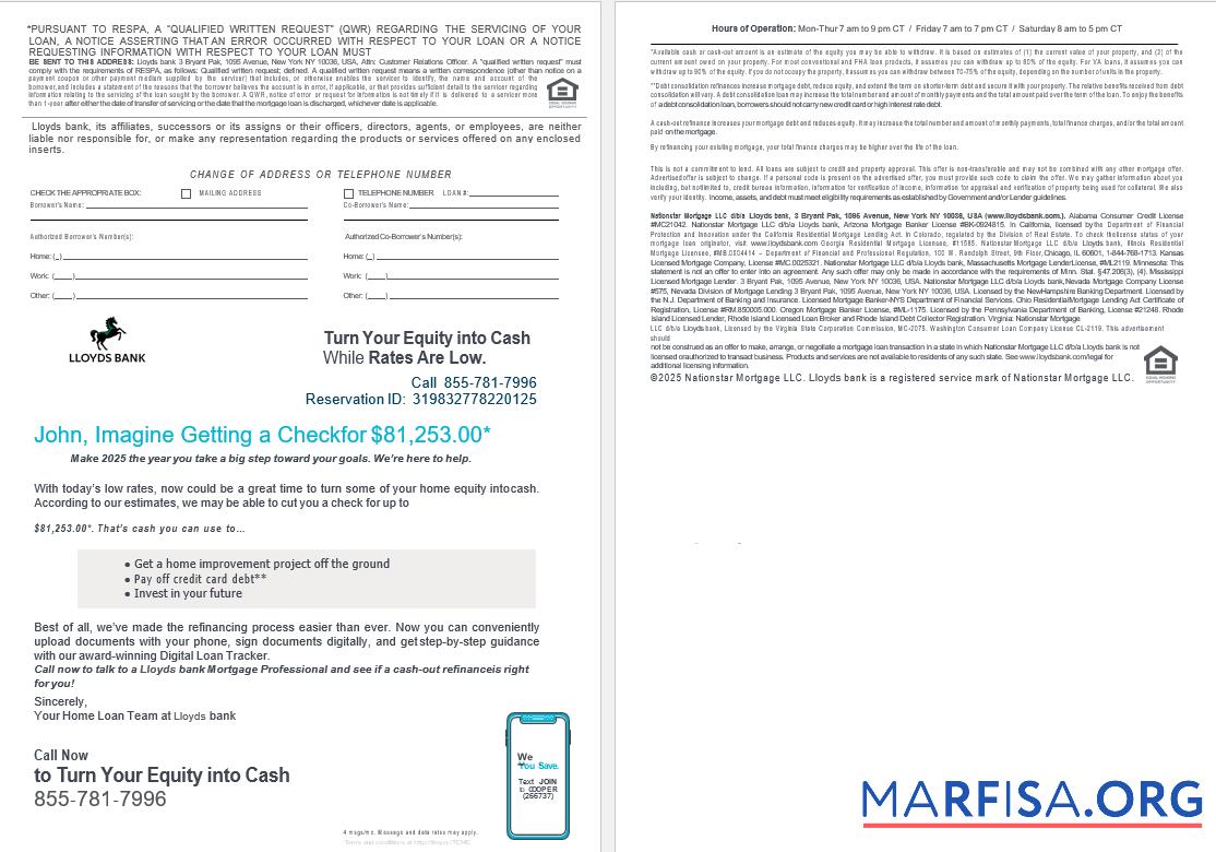 USA Lloyds Bank Hypothek Darlehen Kontoauszug in Word and PDF Formate , 4 pages 3 4 Mockup