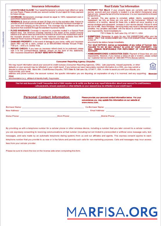 USA Mountain Amerika Kredit Union Bank Hypothek Kontoauszug in Word and PDF Formate, 3 pages Vorschau