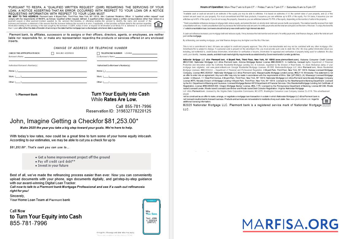 USA Neu York Piermont Bank Hypothek Darlehen Kontoauszug in Word and PDF Formate , 4 pages 3 4 Design