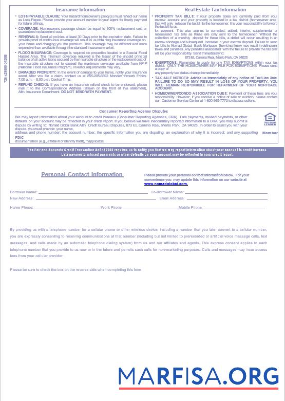 USA Nomad Global Bank Hypothek Kontoauszug in Word and PDF Formate, 3 pages 3 Probe