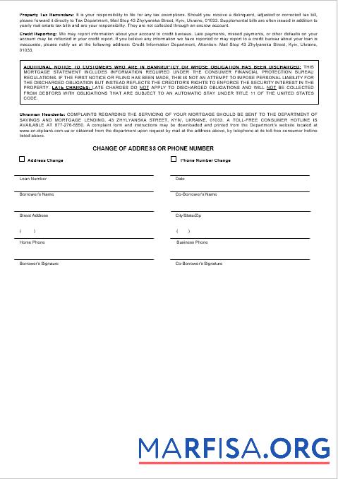 Ukrainian OTP Bank Hypothek Kontoauszug in Word and PDF Formate 3 Vorlage
