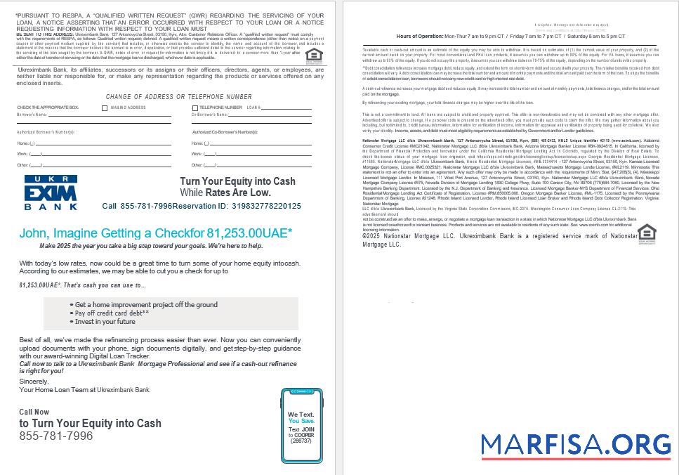 Ukrainian Ukreximbank Bank Hypothek Darlehen Kontoauszug in Word and PDF Formate , 4 pages 3 4 Vorlage