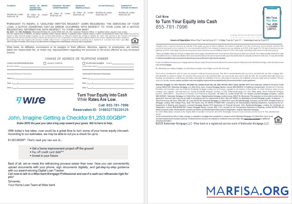 Vereinigtes Königreich Wise Bank Hypothek Darlehen Kontoauszug in Word and PDF Formate , 4 pages 3 4 Probe