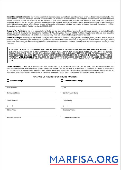 Uzbekistani Ziraat Bank Hypothek Kontoauszug in Word and PDF Formate 3 Vorlage