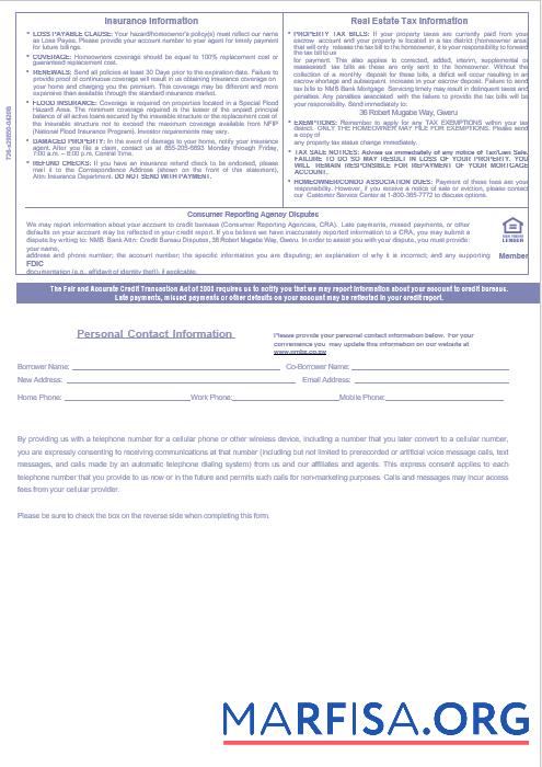Simbabwe NMB Bank Hypothek Kontoauszug in Word and PDF Formate, 3 pages 3 Vorschau