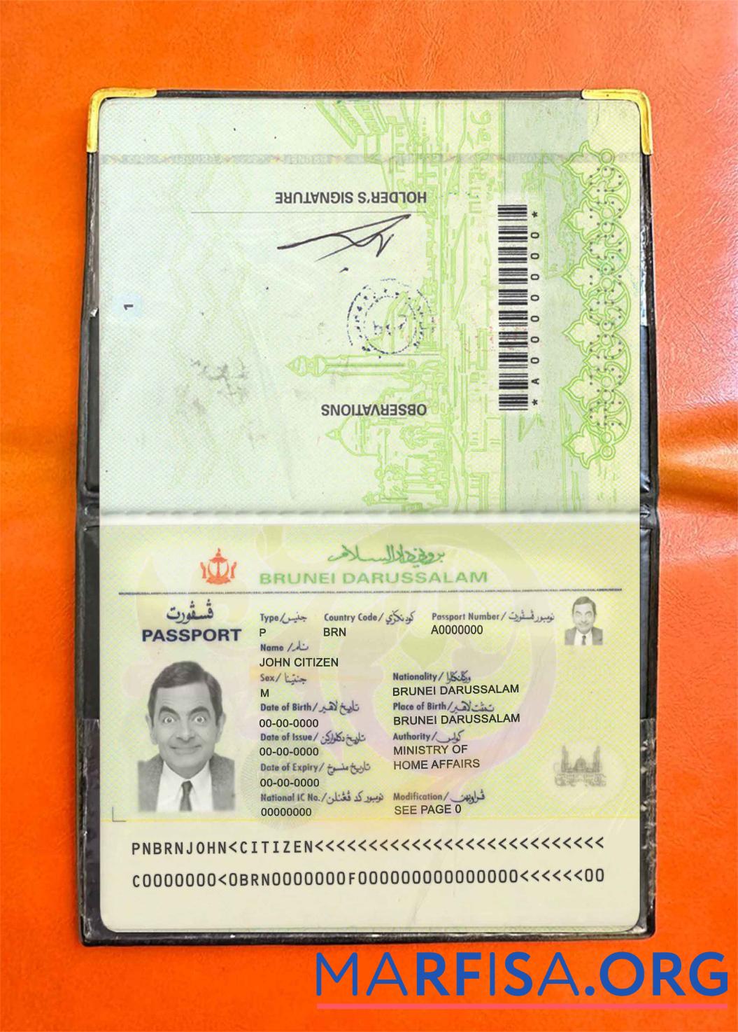 Brunei pass Foto look Mockup