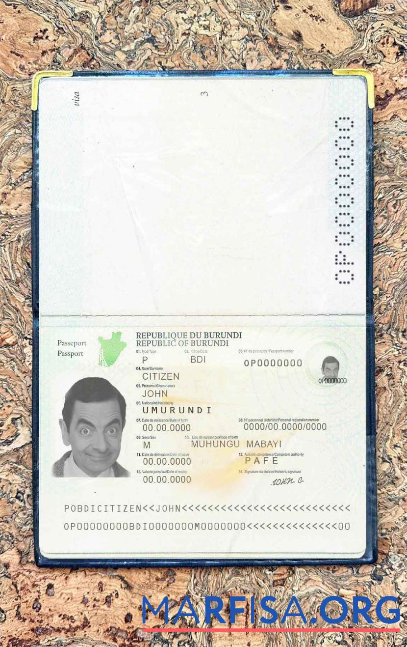 Burundi Reisepass (2011 2019) Foto look Vorschau