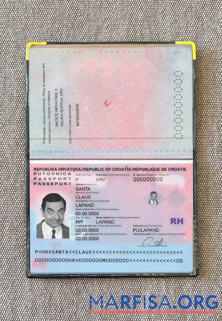 Kroatien Reisepass Foto look Mockup