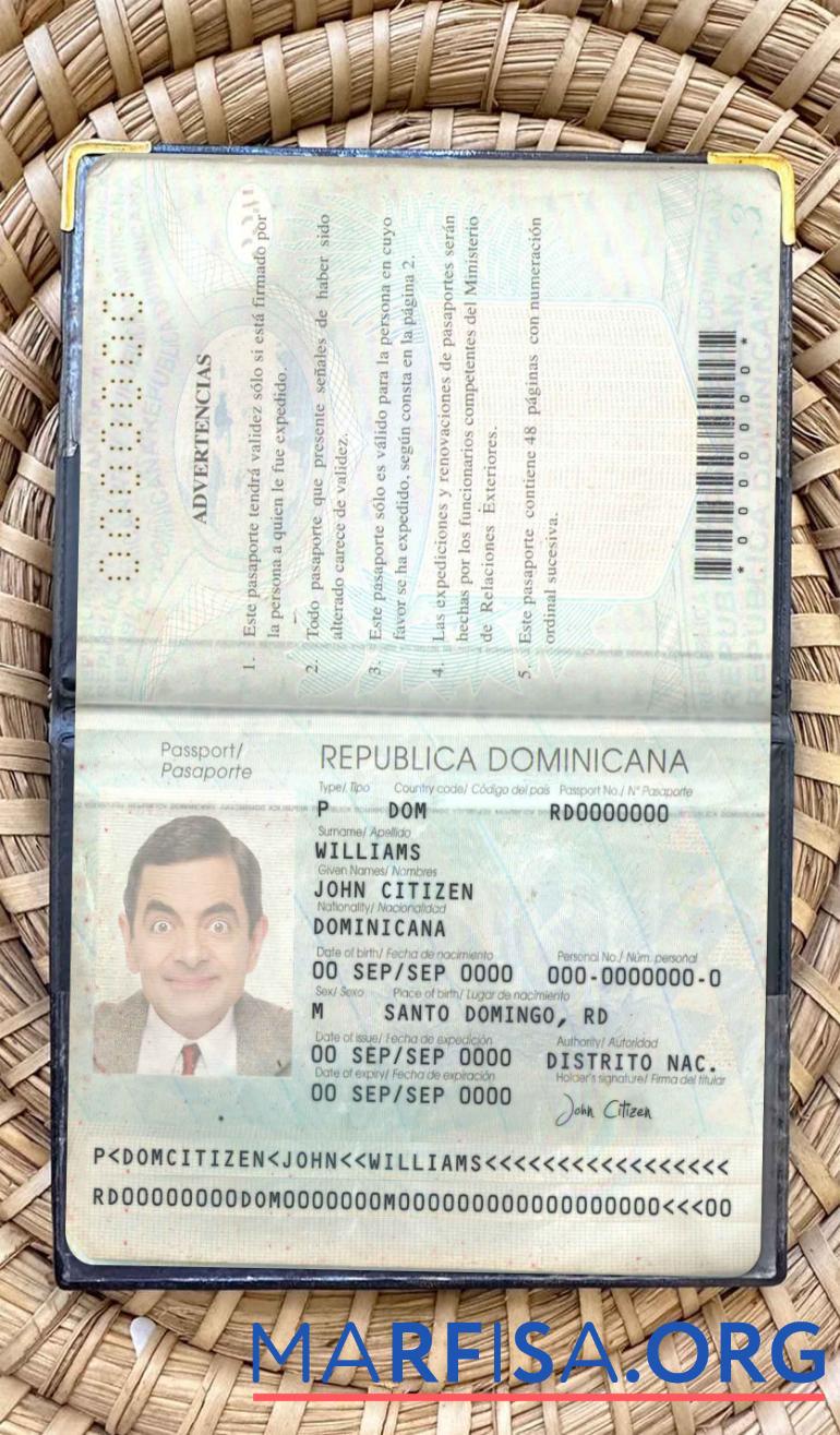 Dominikanische Republik pass Foto look Mockup