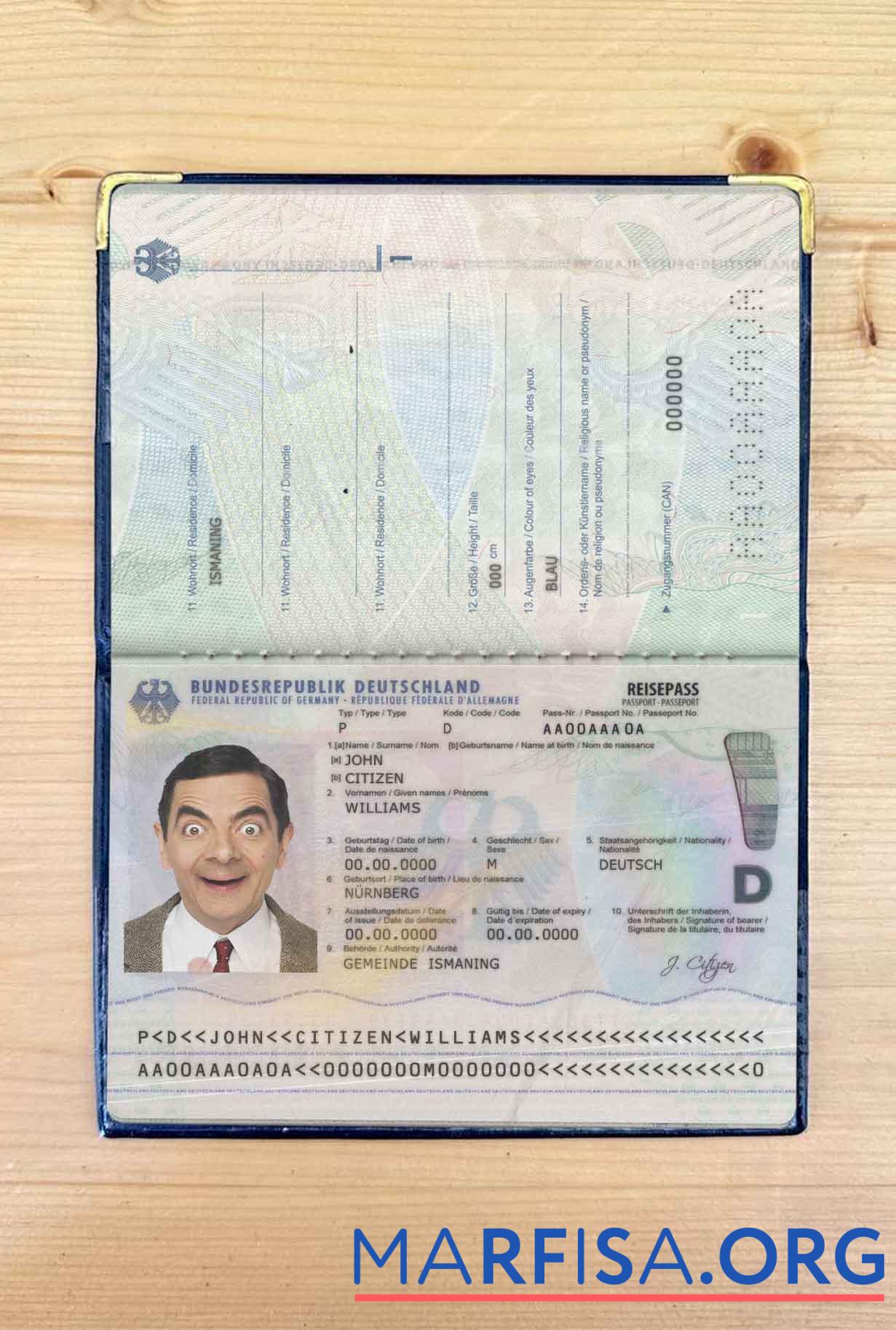 Deutschland Reisepass (2017 Gegenwärtig) Foto look Design