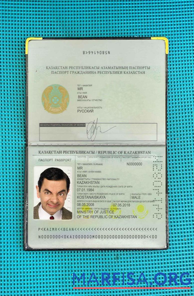 Kasachstan Reisepass (1991 2009) Foto look Design