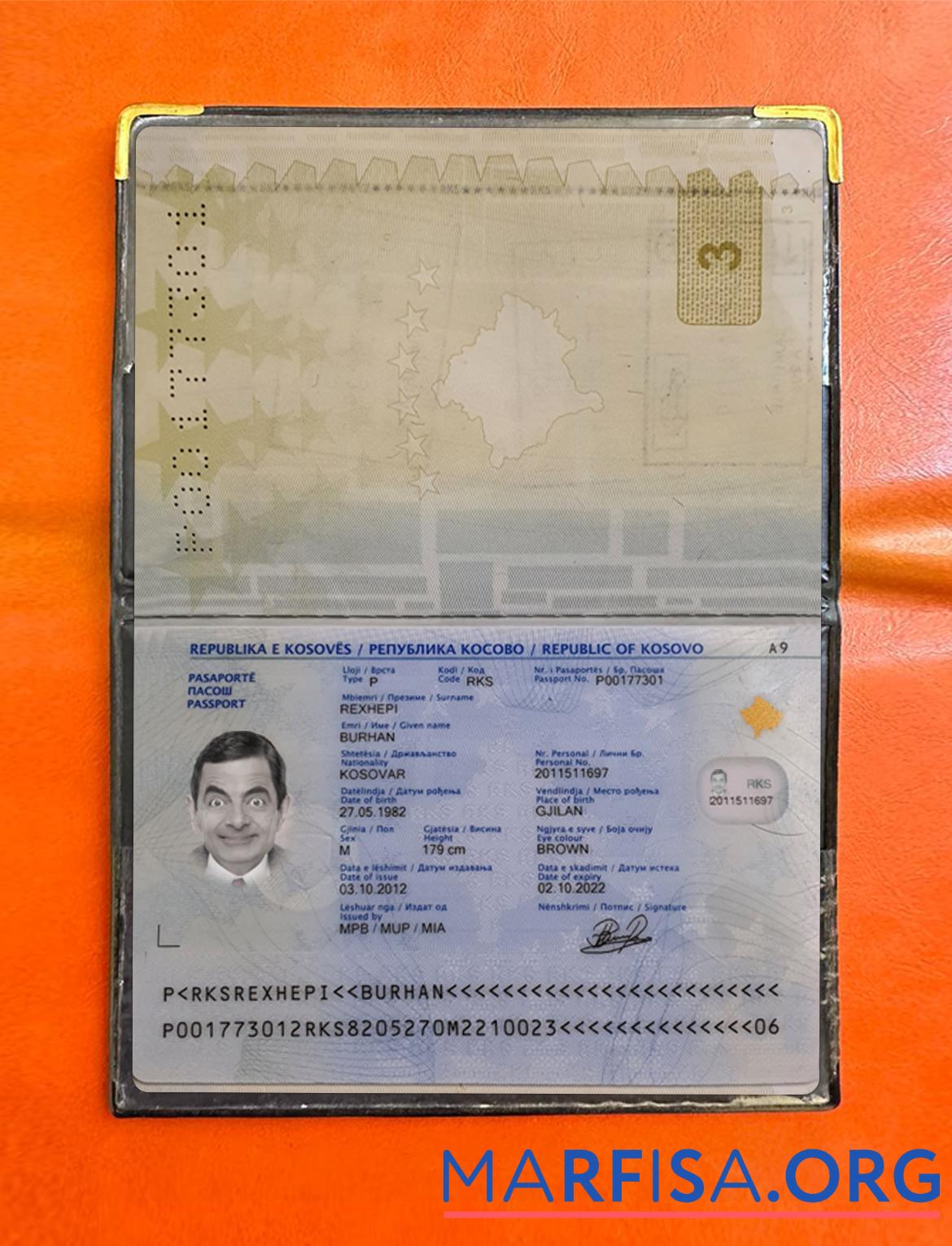 Kosovo Reisepass Foto-Look Vorschau