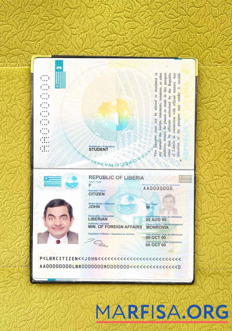 Liberia pass Foto look Mockup