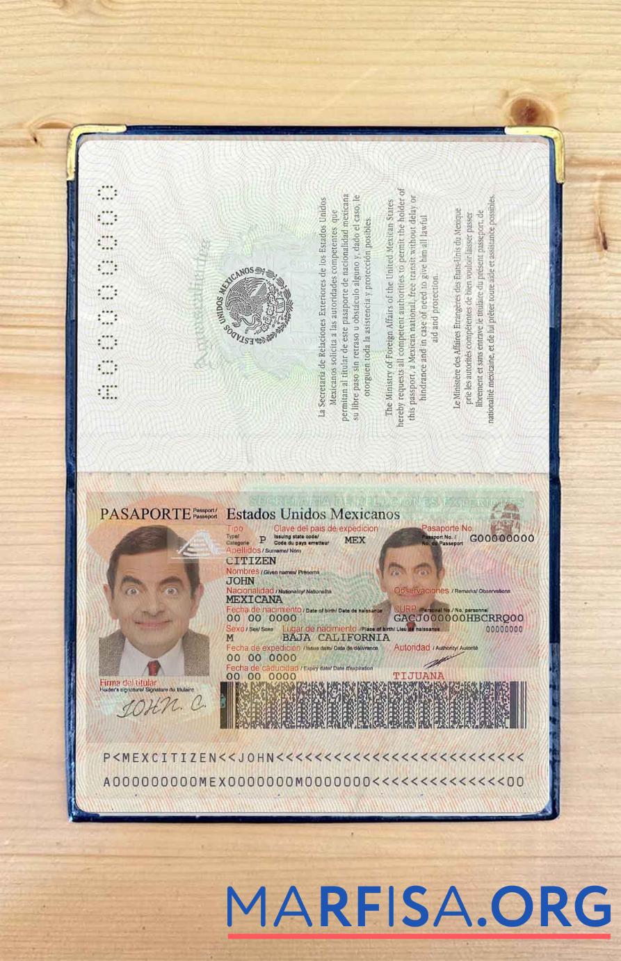 Mexiko Reisepass Foto look Vorschau