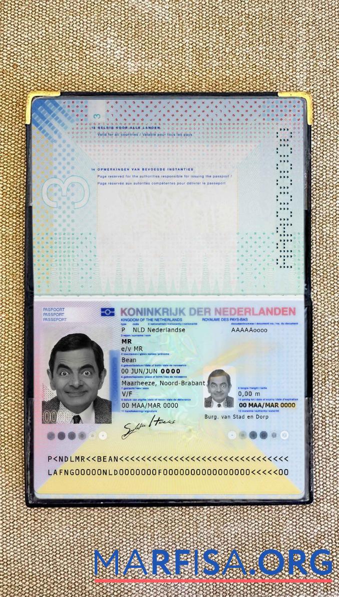 Niederlande Reisepass (2014 Gegenwärtig) Foto look Design