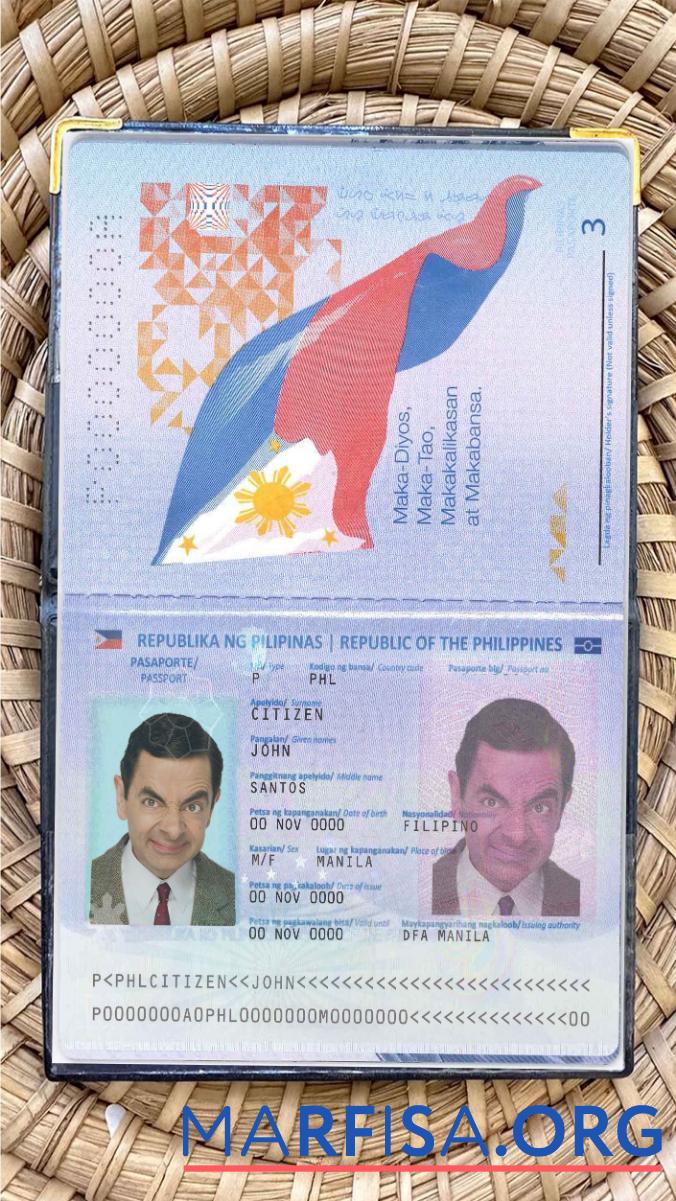 Philippinen Reisepass Foto look Design