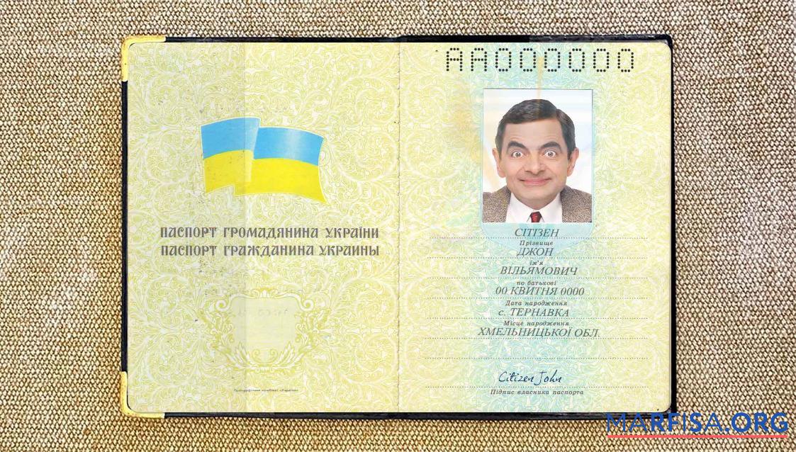 Ukraine pass 1992 2016 Foto look Mockup