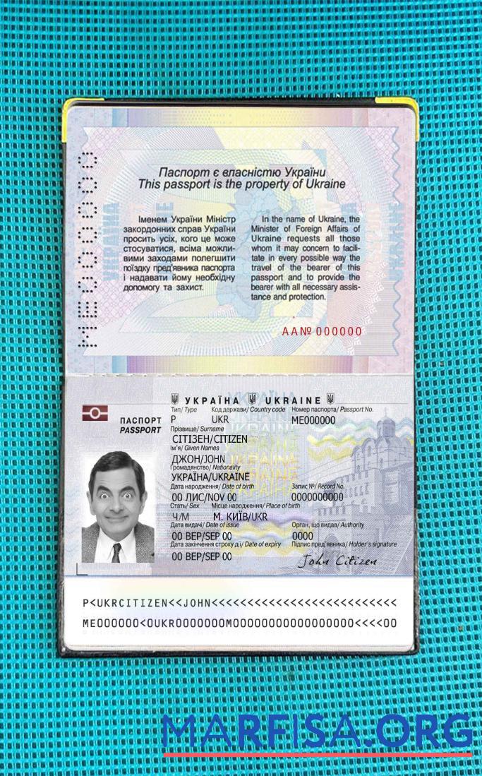 Ukraine pass 2015 Gegenwärtig Foto look Design