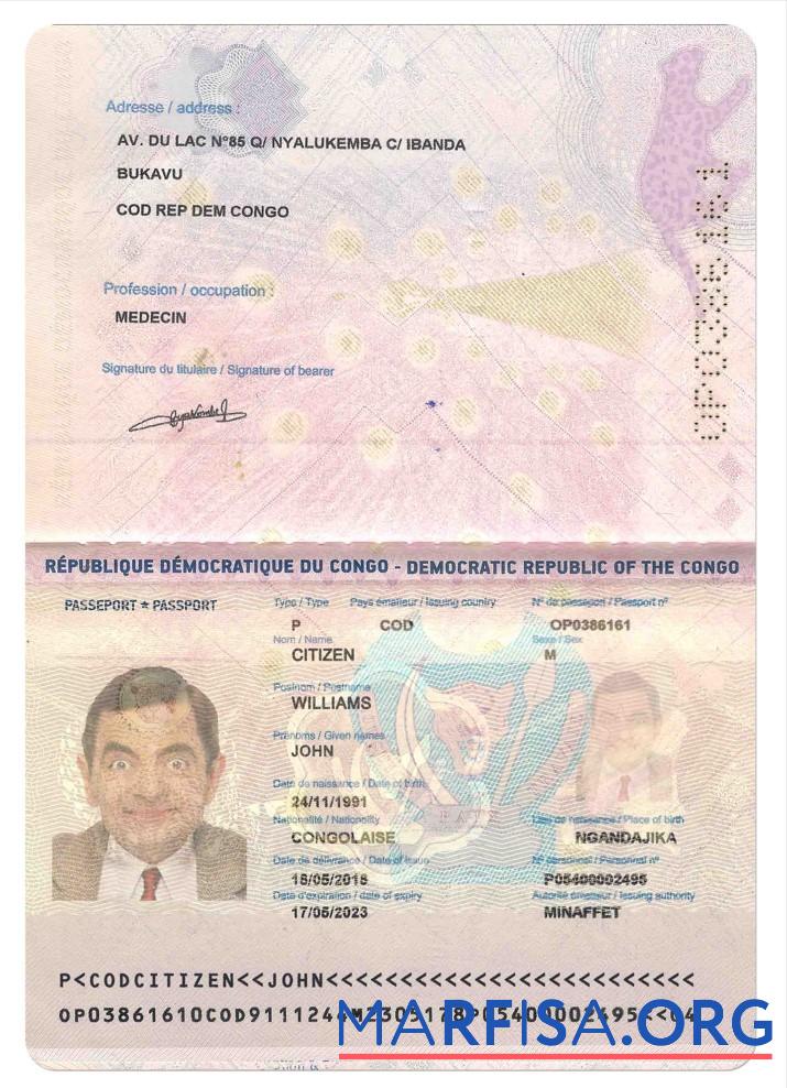 Конго pass (2015 Настоящий) макет