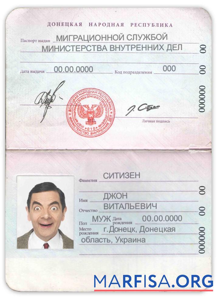 Donetsk PeopleΓÇÖs Republic Паспорт предпросмотр