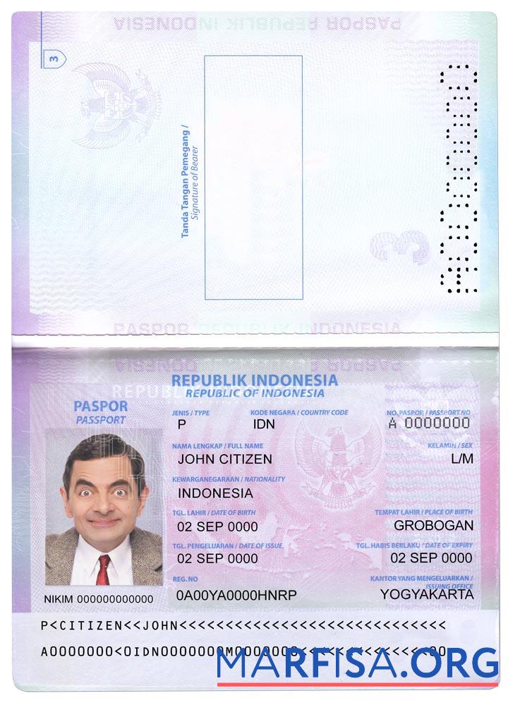 Индонезия pass 2022 Настоящий дизайн