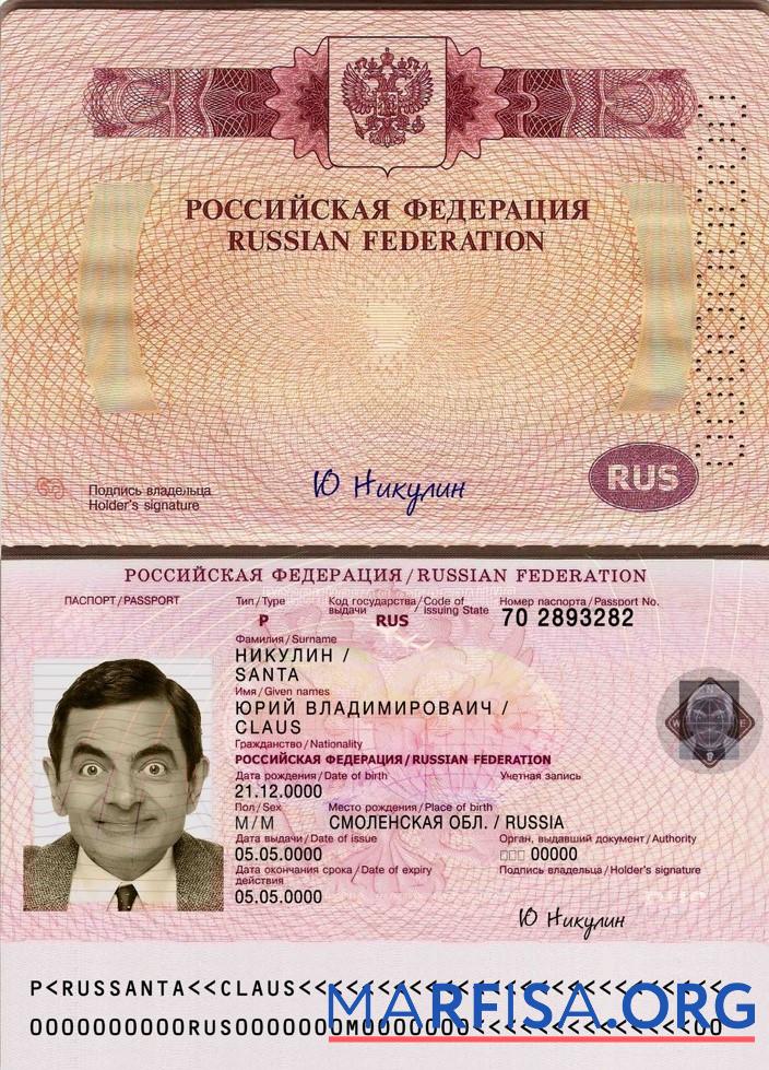 Россия Путешествие Паспорт шаблон