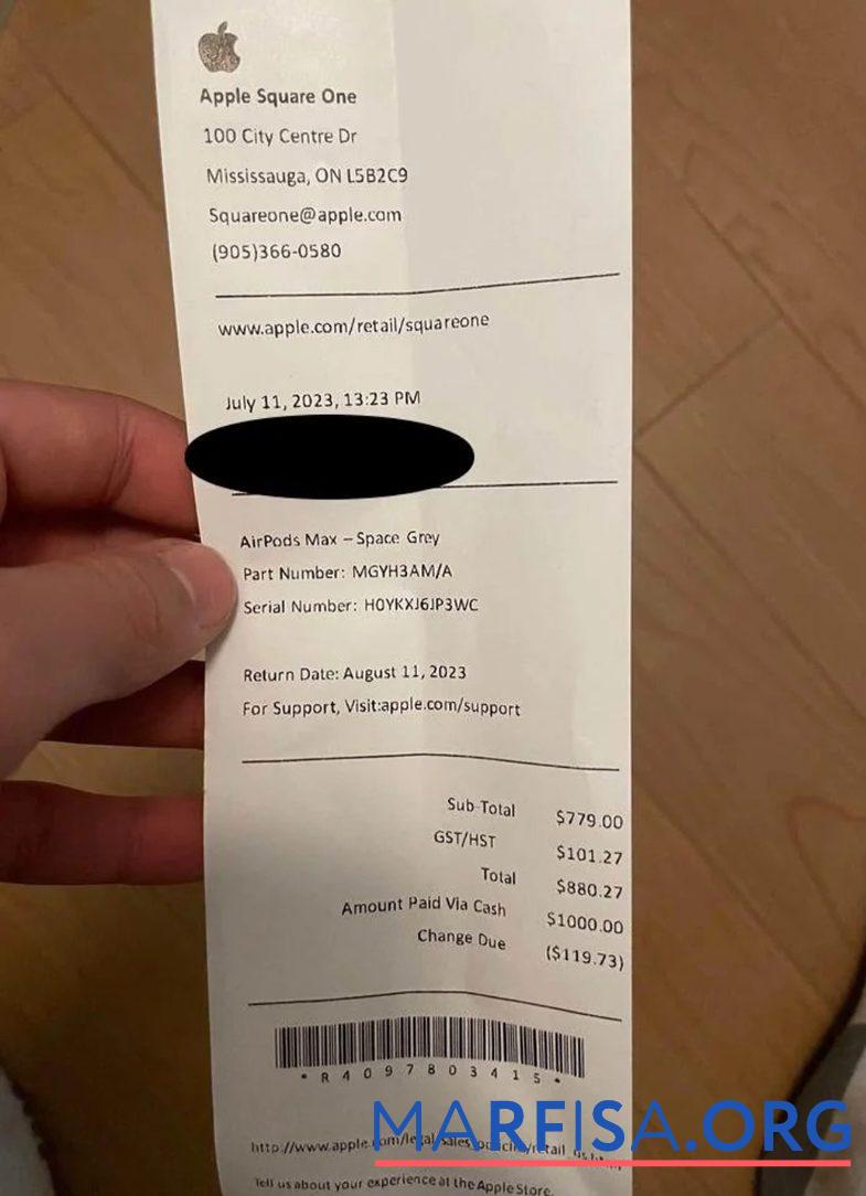 Apple store Zahlung check Mockup