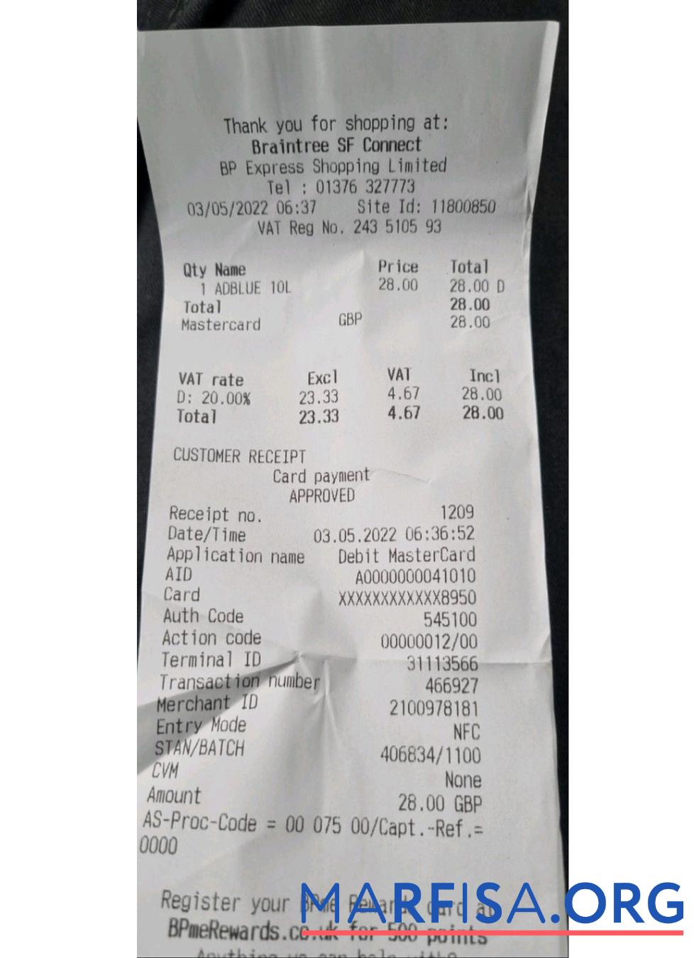 BP express shopping limited Zahlung check Design