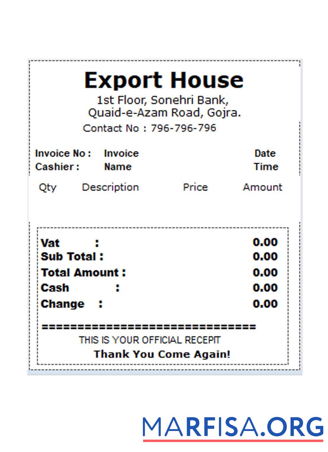 EXPORT HOUSE Zahlung check Mockup