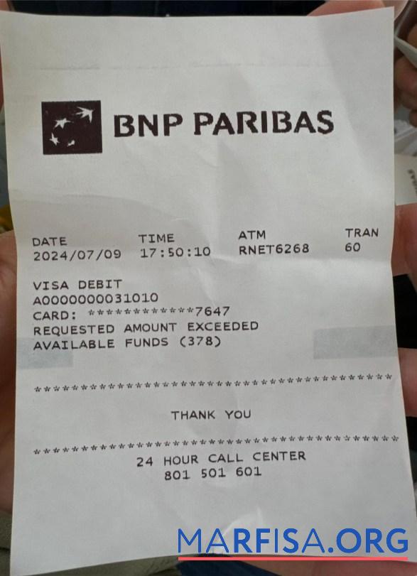 Frankreich BNP Paribas Zahlung check Design